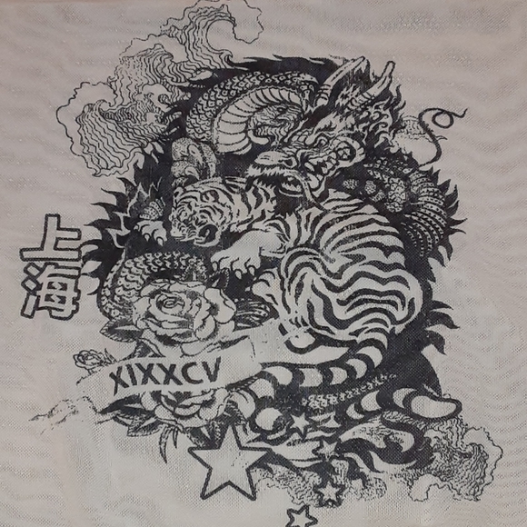 Graphic Mesh Bodysuit - Picture 9 of 13